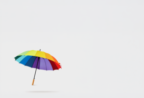 bunter Regenschirm